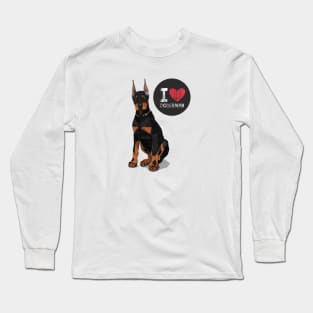 I Love Doberman Long Sleeve T-Shirt